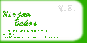 mirjam bakos business card